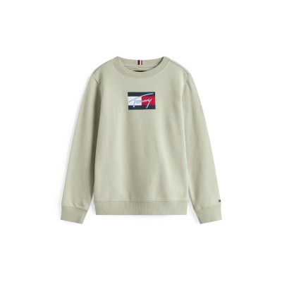 детски,облекла,tommy,hilfiger,tommy,scrpt,flg,crew,jn53,misty,sage,m1c