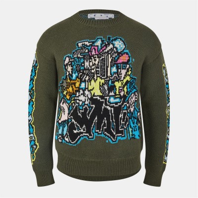 блуза,облекла,на,разпродажба,мъжки,ежедневни,облекла,мъжки,горнища,с,качулка,off,white,men's,chunky,crew,knitted,sweater,green