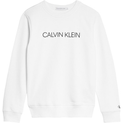 детска,блуза,детски,блузи,calvin,klein,junior,boys,institutional,crew,sweatshirt,bright,white