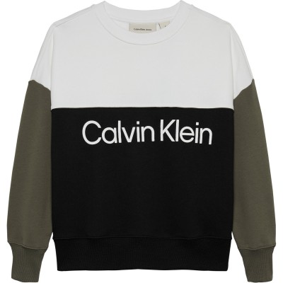 детски,облекла,calvin,klein,jeans,ckj,block,crew,jn53,blk,grn,wht,beh