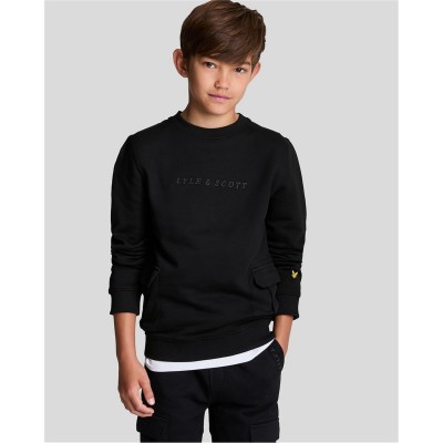 юношеска,блуза,детски,облекла,lyle,and,scott,cargo,pocket,sweatshirt,juniors,black,z865