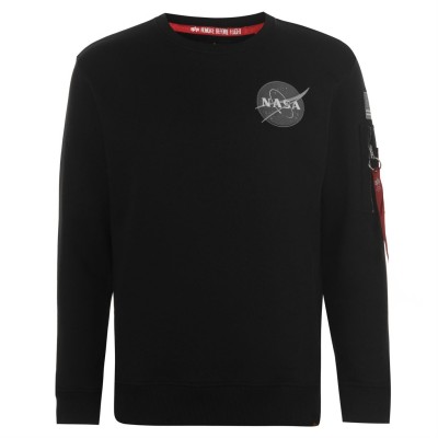 блуза,мъжки,ежедневни,облекла,мъжки,горнища,с,качулка,alpha,industries,space,shuttle,sweatshirt,black