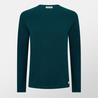 пуловер,облекла,на,разпродажба,мъжки,блузи,jack,and,jones,knit,crew,neck,jumper,deep,teal