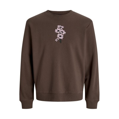 облекла,на,разпродажба,мъжки,блузи,jack,and,jones,printed,swtshrt,sn99,chocolate,brown