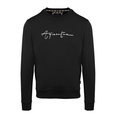блуза,мъжки,ежедневни,облекла,мъжки,горнища,с,качулка,aquascutum,men,s,round,neck,crew,sweatshirt,black