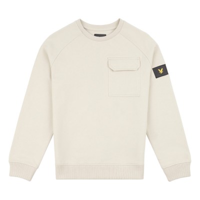 юношеска,блуза,детски,облекла,lyle,and,scott,oversized,raglan,logo,patch,crew,sweater,juniors,moonstruck,g11