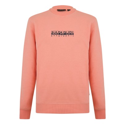 блуза,napapijri,box,logo,crew,sweatshirt,salmon,pink