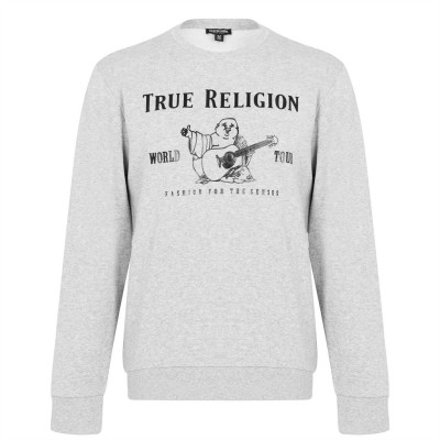 блуза,мъжки,ежедневни,облекла,мъжки,горнища,с,качулка,true,religion,buddha,sweatshirt,grey