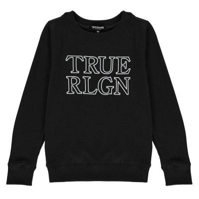 блуза,детски,облекла,true,religion,chest,logo,sweater,black
