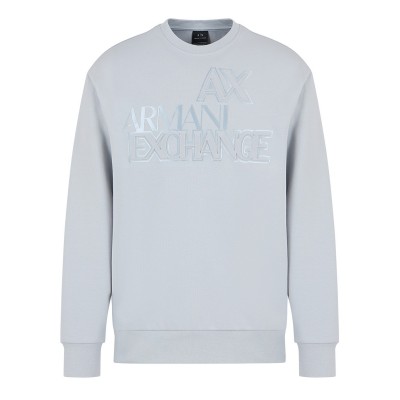 блуза,промоция,на,зимни,облекла,мъжки,ежедневни,облекла,мъжки,горнища,с,качулка,armani,exchange,outline,crew,sweatshirt,grey,1947
