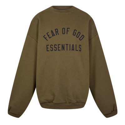 детски,3/4,панталони,fear,of,god,essentials,fleece,crewneck,juniors,olive