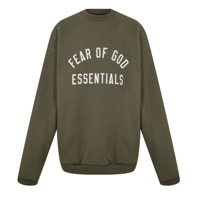 детски,3/4,панталони,fear,of,god,essentials,fleece,crewneck,juniors,military