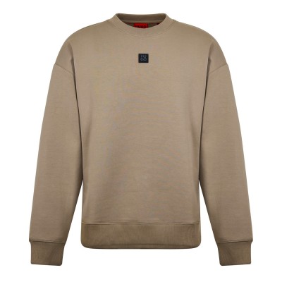 блуза,мъжки,ежедневни,облекла,мъжки,горнища,с,качулка,hugo,men's,dettil,crew,neck,sweatshirt,med,brown,219