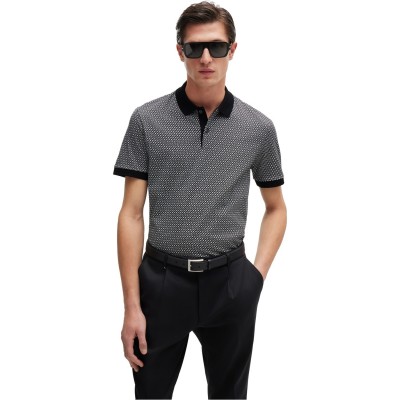 блуза,с,яка,облекла,на,разпродажба,мъжки,тениски,boss,parlay,short,sleeve,polo,shirt,black,001