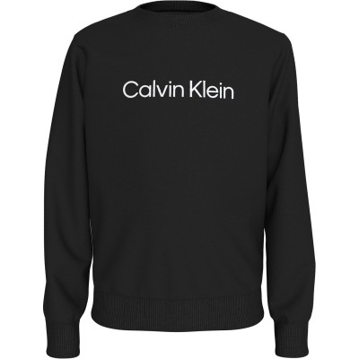 блуза,детски,облекла,calvin,klein,jeans,regular,fit,logo,crewneck,sweatshirt,ck,black,beh