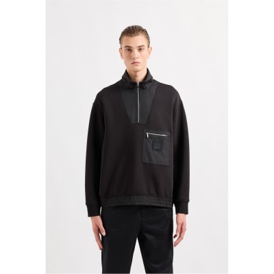 блуза,мъжки,ежедневни,облекла,мъжки,горнища,с,качулка,armani,exchange,armani,exchange,sweatshirt,black,uc001