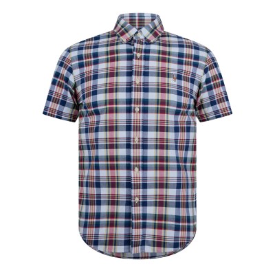 риза,с,къс,ръкав,мъжки,ризи,polo,ralph,lauren,oxford,check,short,sleeve,shirt,white,blue