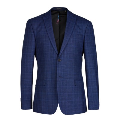 яке,ted,baker,men's,hoyle,slim,fit,check,suit,jacket,navy