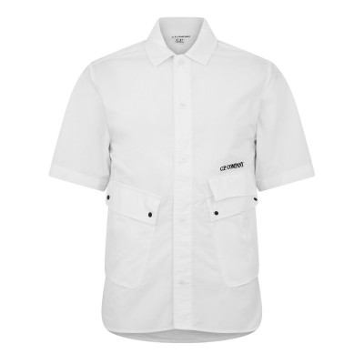 риза,с,къс,ръкав,облекла,на,разпродажба,мъжки,ризи,cp,company,short,sleeve,shirt,gauze,white,103