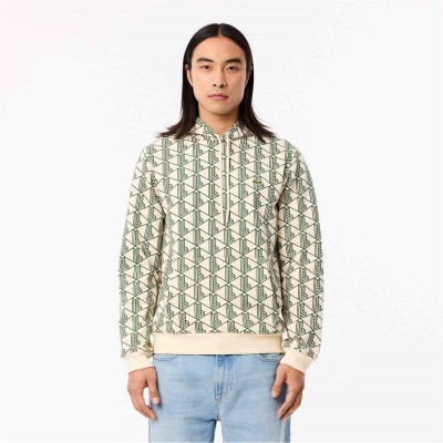 суичър,мъжки,ежедневни,облекла,мъжки,горнища,с,качулка,lacoste,aop,monogram,oth,hoodie,white,pt2