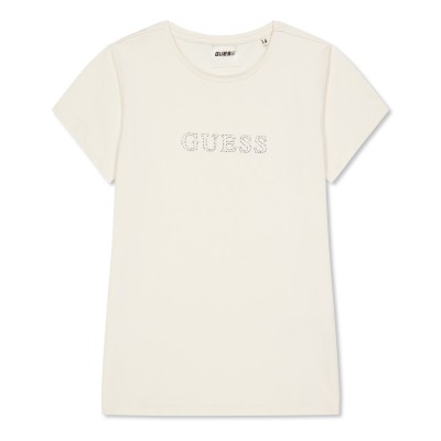 юношеска,тениска,детски,облекла,guess,diamante,t,shirt,juniors,snow,g042