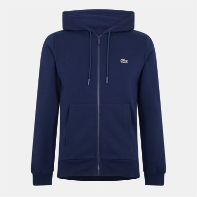 суичър,облекла,на,разпродажба,мъжки,ежедневни,облекла,мъжки,горнища,с,качулка,lacoste,men's,basic,full,zip,hoodie,blue,aey