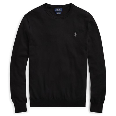 блуза,облекла,на,разпродажба,мъжки,пуловери,polo,ralph,lauren,pima,crew,neck,sweatshirt,polo,black
