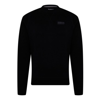 блуза,barbour,international,essential,sweatshirt,black,blk,bk71