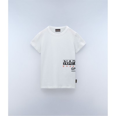 тениска,детски,3/4,панталони,napapijri,kids',eiger,regular,fit,t,shirt,white,002