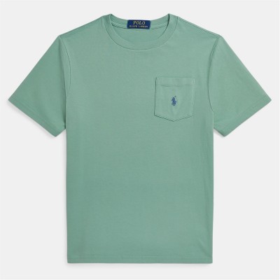 юношеска,тениска,детски,3/4,панталони,polo,ralph,lauren,pocket,logo,t,shirt,juniors,faded,mint