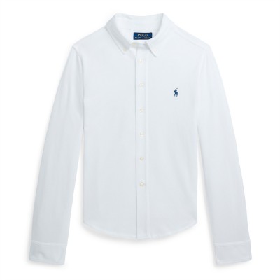 юношеска,риза,с,дълъг,ръкав,детски,3/4,панталони,polo,ralph,lauren,featherweight,long,sleeve,shirt,juniors,white