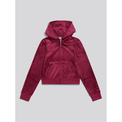 суичър,детски,3/4,панталони,juicy,couture,velour,hoody,red,plum,b47