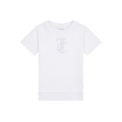 тениска,детски,3/4,панталони,juicy,couture,kids',diamante,logo,regular,fit,t,shirt,white,001