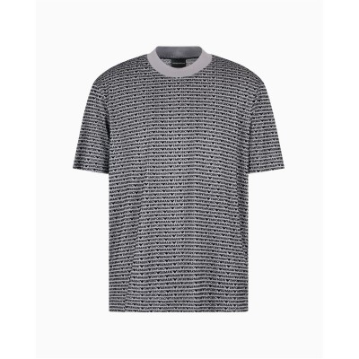 тениска,облекла,на,разпродажба,мъжки,тениски,emporio,armani,men's,regular,fit,jersey,t,shirt,grey,eagle