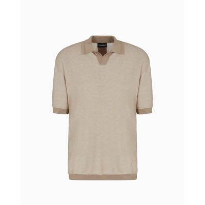 блуза,с,яка,мъжки,тениски,emporio,armani,men,s,short,sleeve,tailored,fit,polo,shirt,rosted,cashew