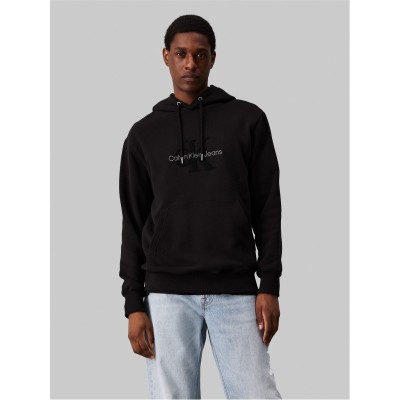 суичър,мъжки,ежедневни,облекла,мъжки,горнища,с,качулка,calvin,klein,jeans,chenille,monologo,hoodie,ck,black
