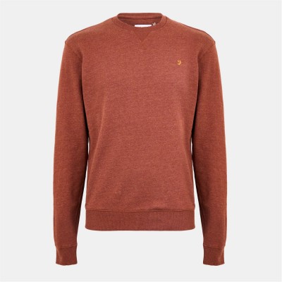 блуза,облекла,на,разпродажба,мъжки,блузи,farah,tim,crew,sweatshirt,dark,teak