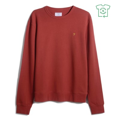 блуза,облекла,на,разпродажба,мъжки,блузи,farah,tim,crew,sweatshirt,crimson