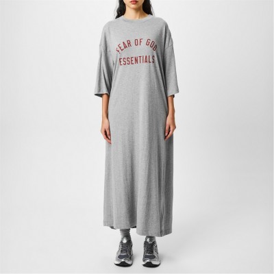 3/4,рокля,дамски,поли,и,рокли,fear,of,god,essentials,tri,blend,three,quartersleeve,dress,dark,heather