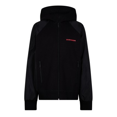 юношески,суичър,детски,3/4,панталони,dsquared2,logo,zip,hoodie,juniors,black,red,dq900