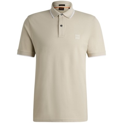 блуза,с,яка,облекла,на,разпродажба,мъжки,тениски,boss,men's,pique,logo,polo,shirt,lt,beige,271