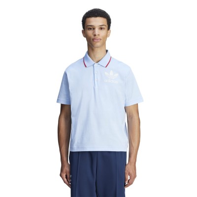 блуза,с,яка,дамски,топове,adidas,originals,by,wales,bonner,short,sleeve,polo,shirt,glow,blue