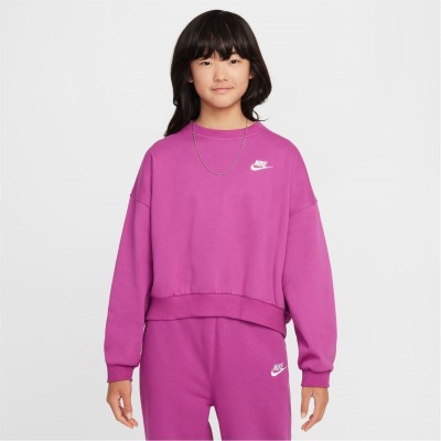 детска,поларена,блуза,промоция,на,зимни,облекла,разпродажба,nike,детски,блузи,nike,sportswear,club,fleece,big,kids',(girls'),boxy,crewneck,sweatshirt,hot,f