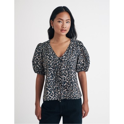 дамски,ризи,nobodys,child,bernadetta,tie,front,top,leopard