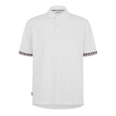 блуза,с,яка,облекла,на,разпродажба,мъжки,тениски,aquascutum,check,trim,polo,shirt,white