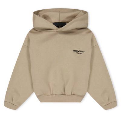юношески,суичър,детски,3/4,панталони,fear,of,god,essentials,logo,over,the,head,hoodie,juniors,desert,sand