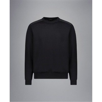 блуза,мъжки,ежедневни,облекла,мъжки,горнища,с,качулка,paul,and,shark,crewneck,sweater,black