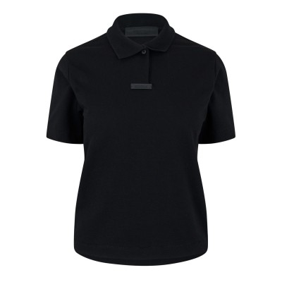 блуза,с,яка,дамски,топове,fear,of,god,essentials,women's,short,sleeve,pique,polo,shirt,black