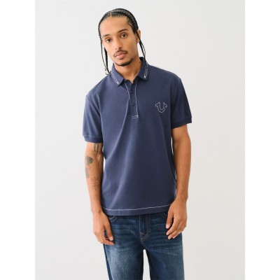 блуза,с,яка,мъжки,тениски,true,religion,big,t,embroidered,polo,shirt,dress,blue