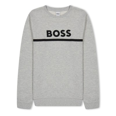 детска,блуза,детски,облекла,boss,logo,crew,neck,sweatshirt,junior,boys,grey,a32